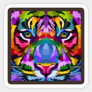 Colourful Lion's head Sticker